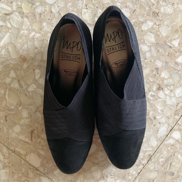 Impo Black Stretch Wedge Booties - Picture 2 of 8